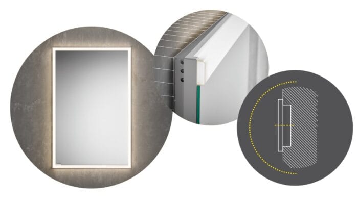 Clevere Unterputz-Montage & eleganter Lichtspiegel  